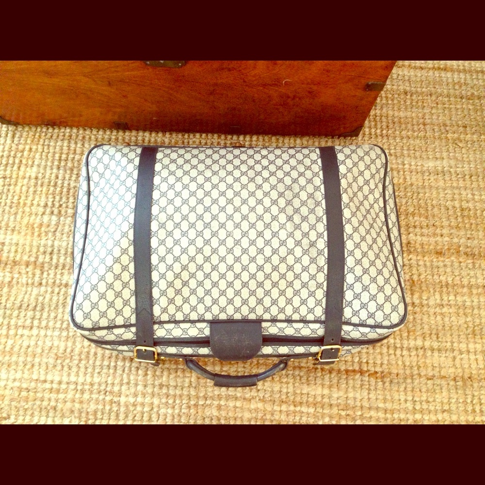COPY - VNTG GUCCI Blue Monogram Coated Canvas Sui…